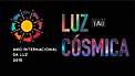 Cosmic Light Logo (color on black background, Portuguese)