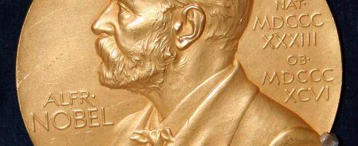 The Gold Nobel Prize medal