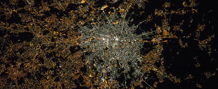 Milan seen from the ISS in 2015