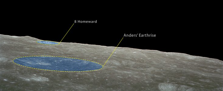 Earthrise from Apollo 8 (annotated)