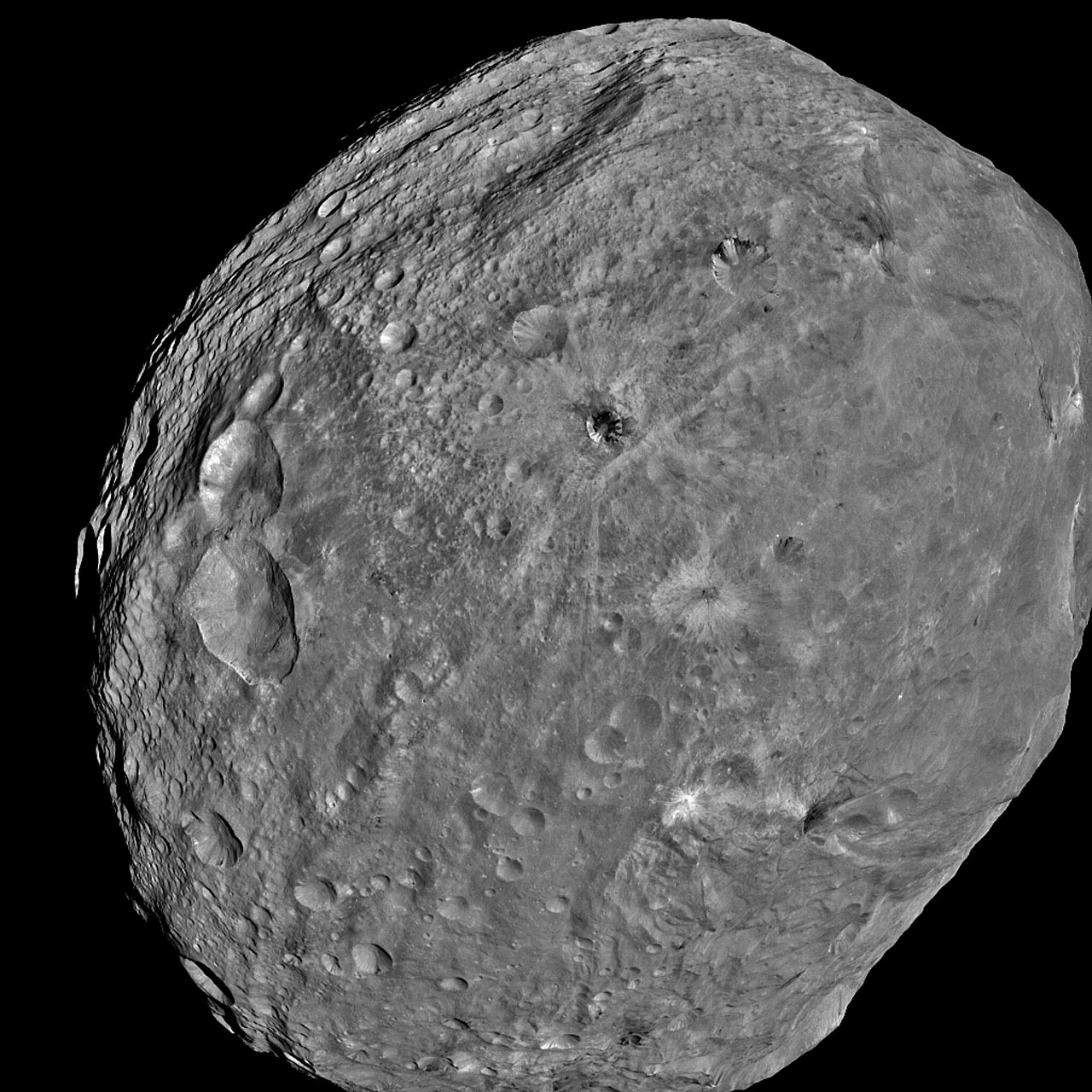 Vesta as seen with the Dawn spacecraft