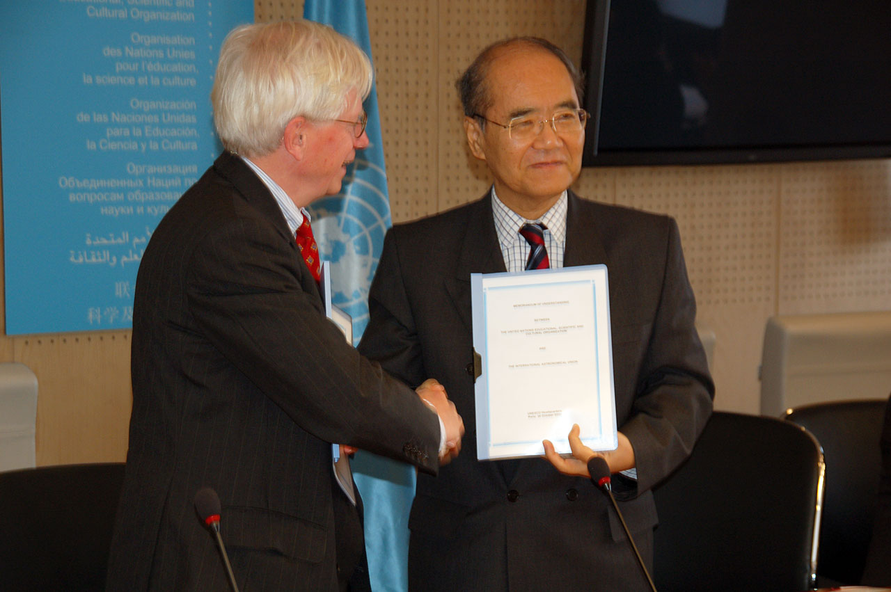 Memorandum of Understanding between UNESCO and IAU