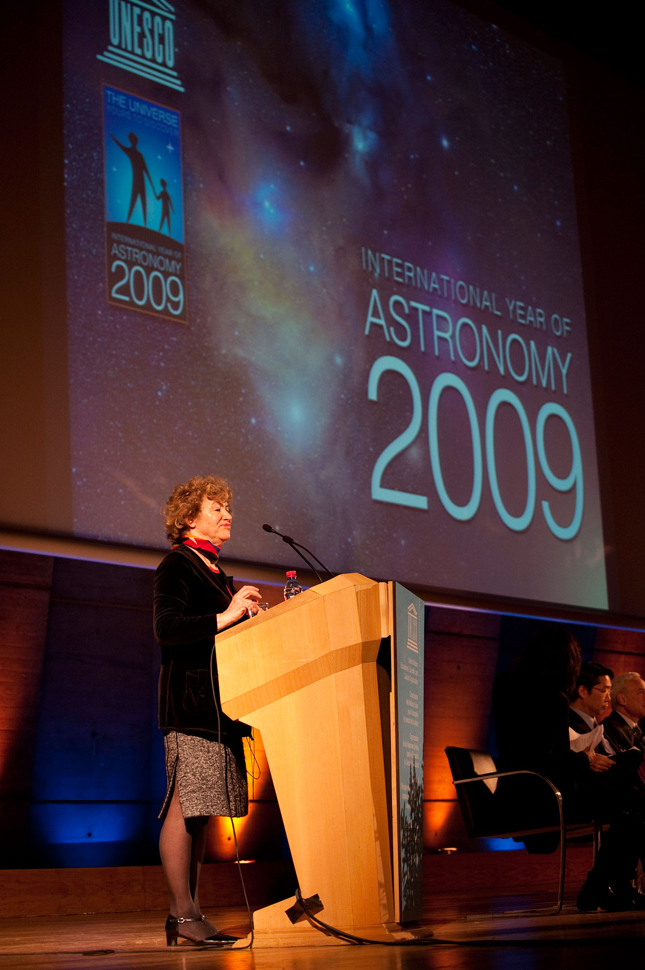 IAU President Catherine Cesarsky opening the International Year of Astronomy 2009