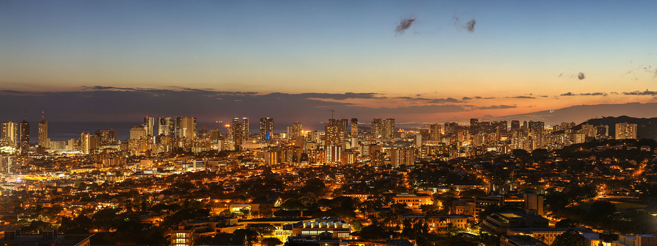 Honolulu at twilight