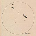 Sunspots recorded by Galileo